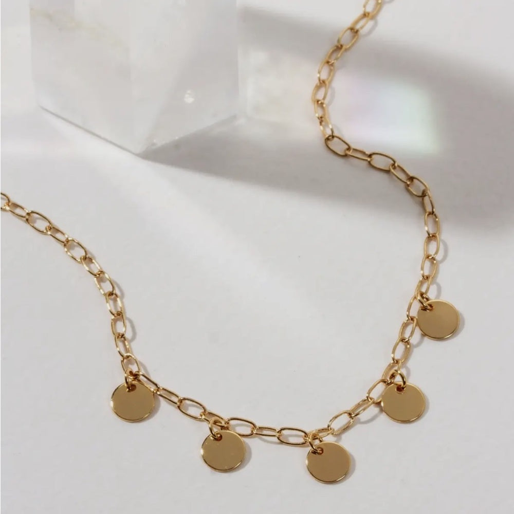 A93. Luna Norte Orbital Coin Charm Necklace