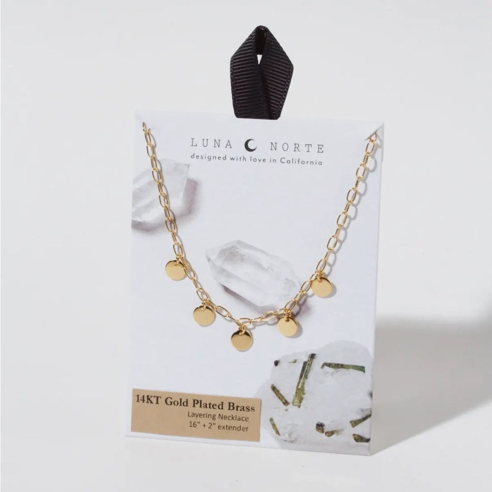 A93. Luna Norte Orbital Coin Charm Necklace