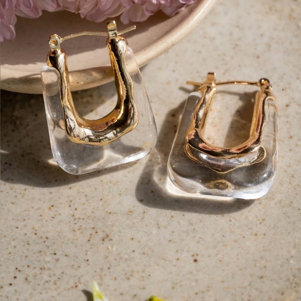 A95. See Through Hoops Gold