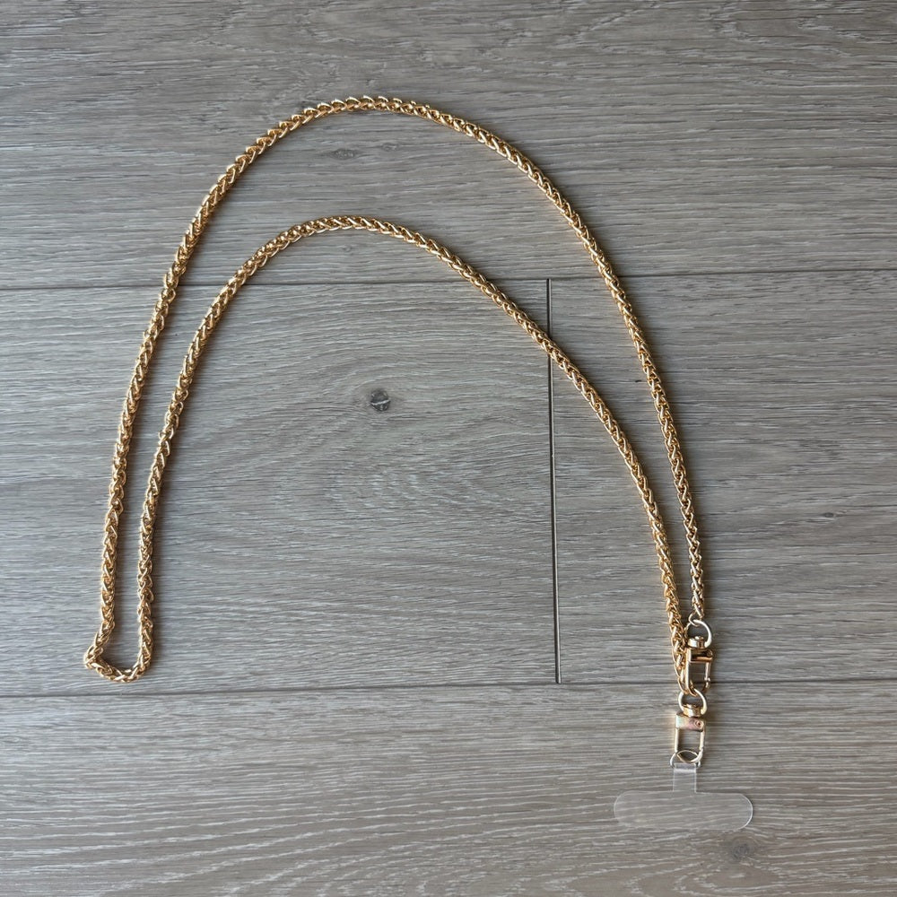 A99. Gold Thick Chain Phone Lanyard or Purse Strap