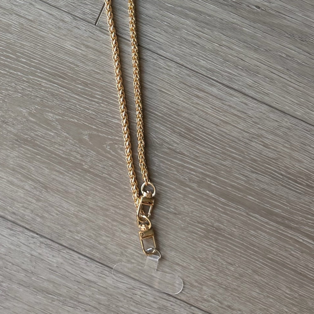 A99. Gold Thick Chain Phone Lanyard or Purse Strap