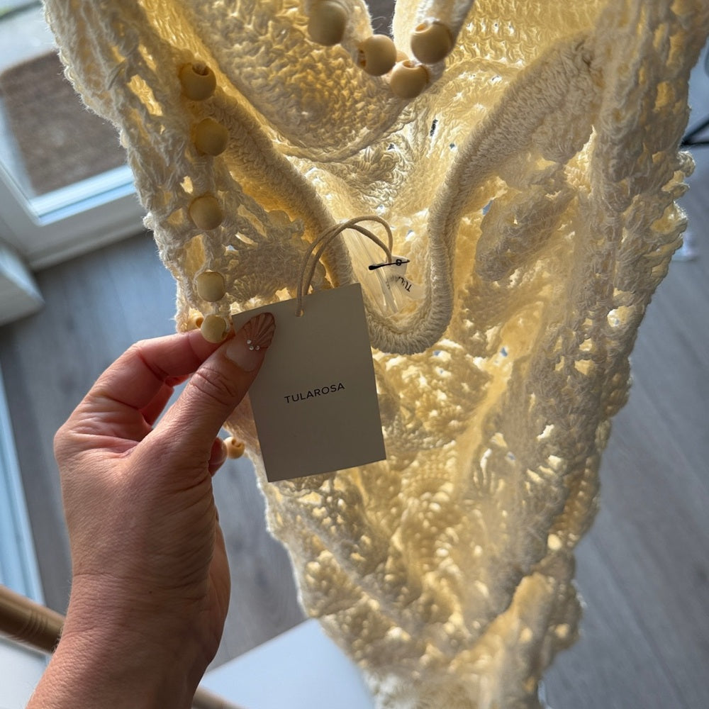 A108. Revolve Marla Crochet Maxi Dress in White - Tularosa