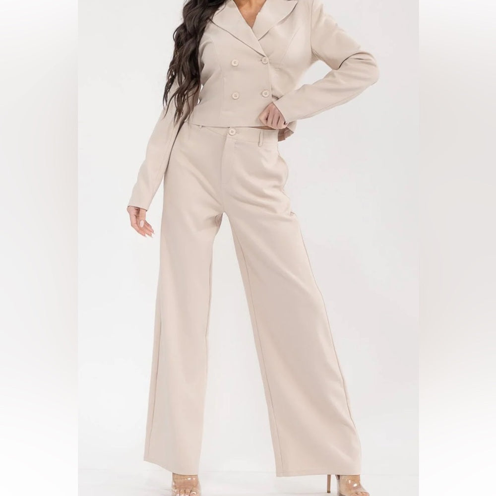 A116. Double breasted blazer & pant set