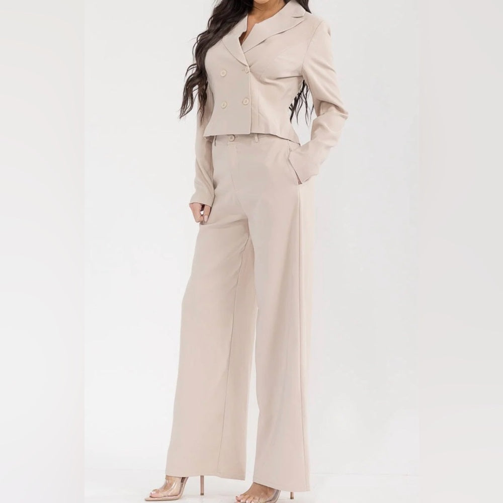 A116. Double breasted blazer & pant set
