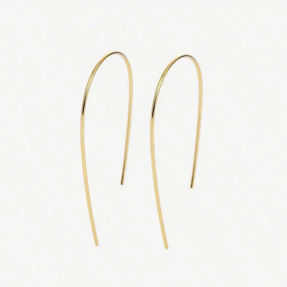 A206. 18k Gold Plated Dainty Hoop Earrings