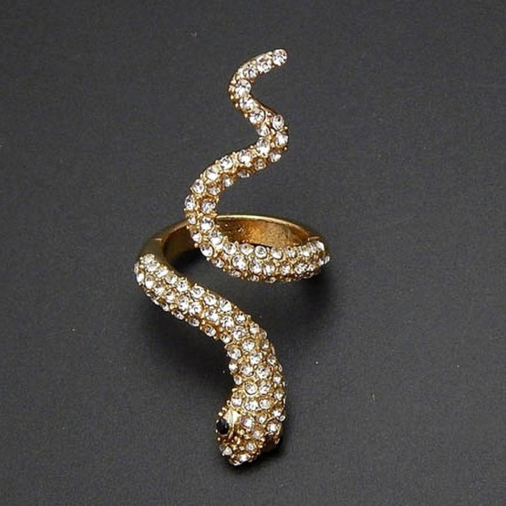 A214. Wrap Around Gold Snake Ring