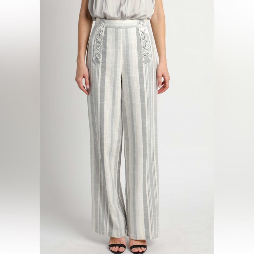 A224. Current Air Gray Striped Women's Pants