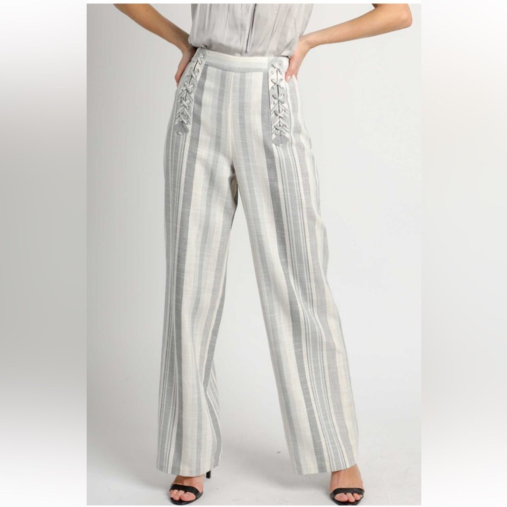 A224. Current Air Gray Striped Women's Pants