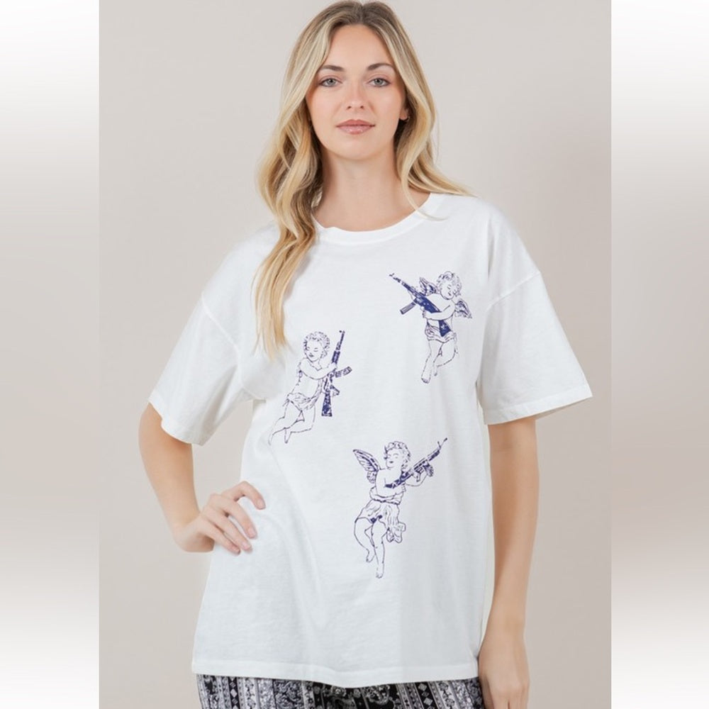 A272. Angel Gun Graphic Tee
