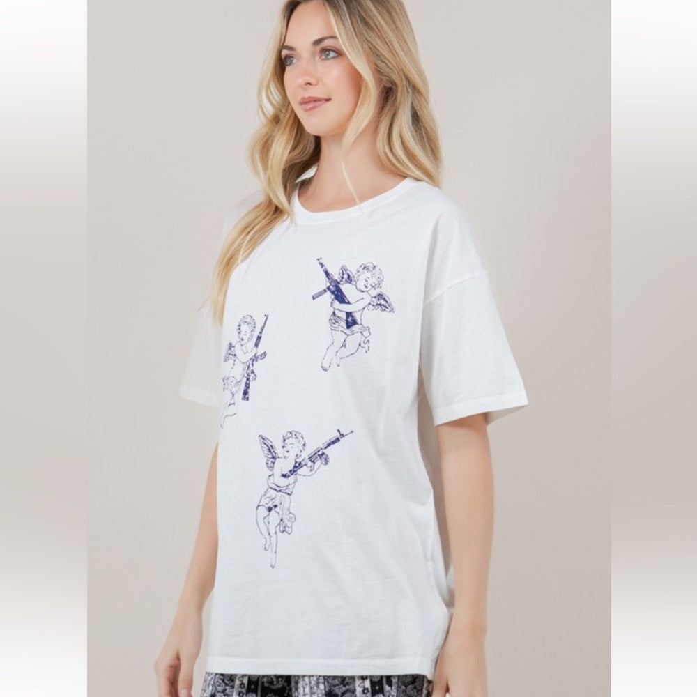 A272. Angel Gun Graphic Tee