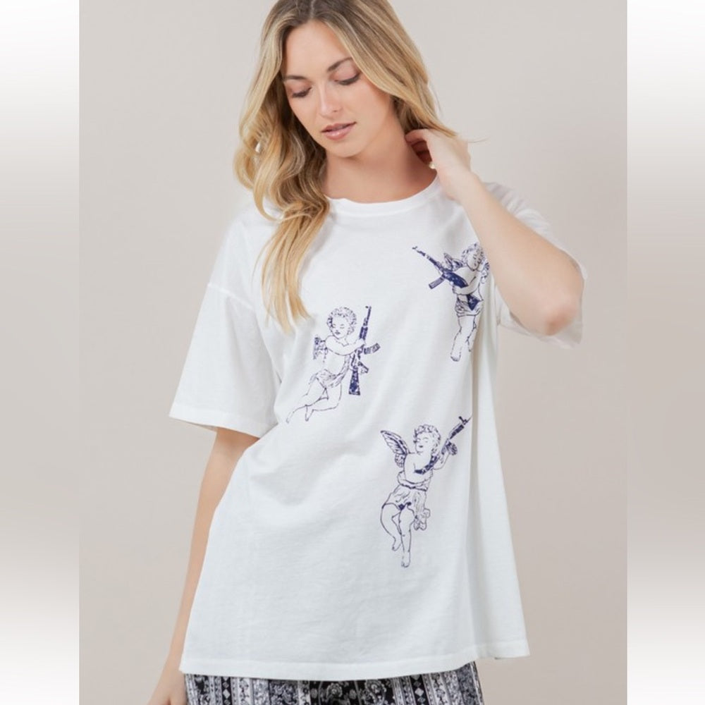 A272. Angel Gun Graphic Tee