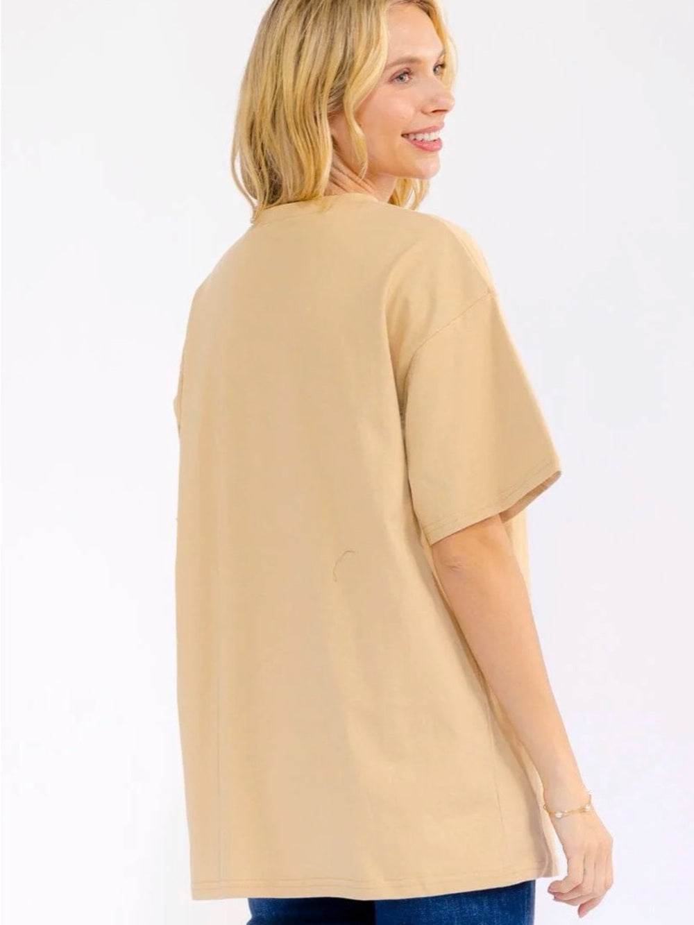 A413. Grow Wild Sun Child Floral Graphic Tee - Beige