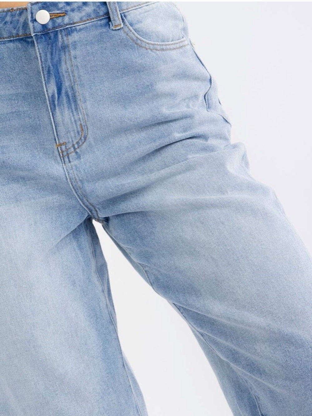A630 Washed Denim Capri Bermuda Shorts