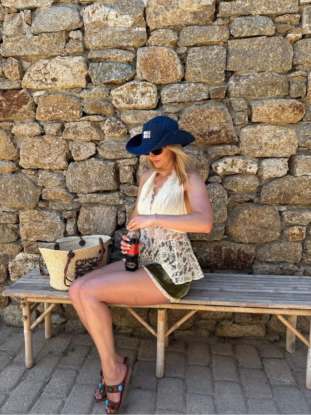 Mykonos Summer Olive Velvet Lace-Trim Women's Shorts