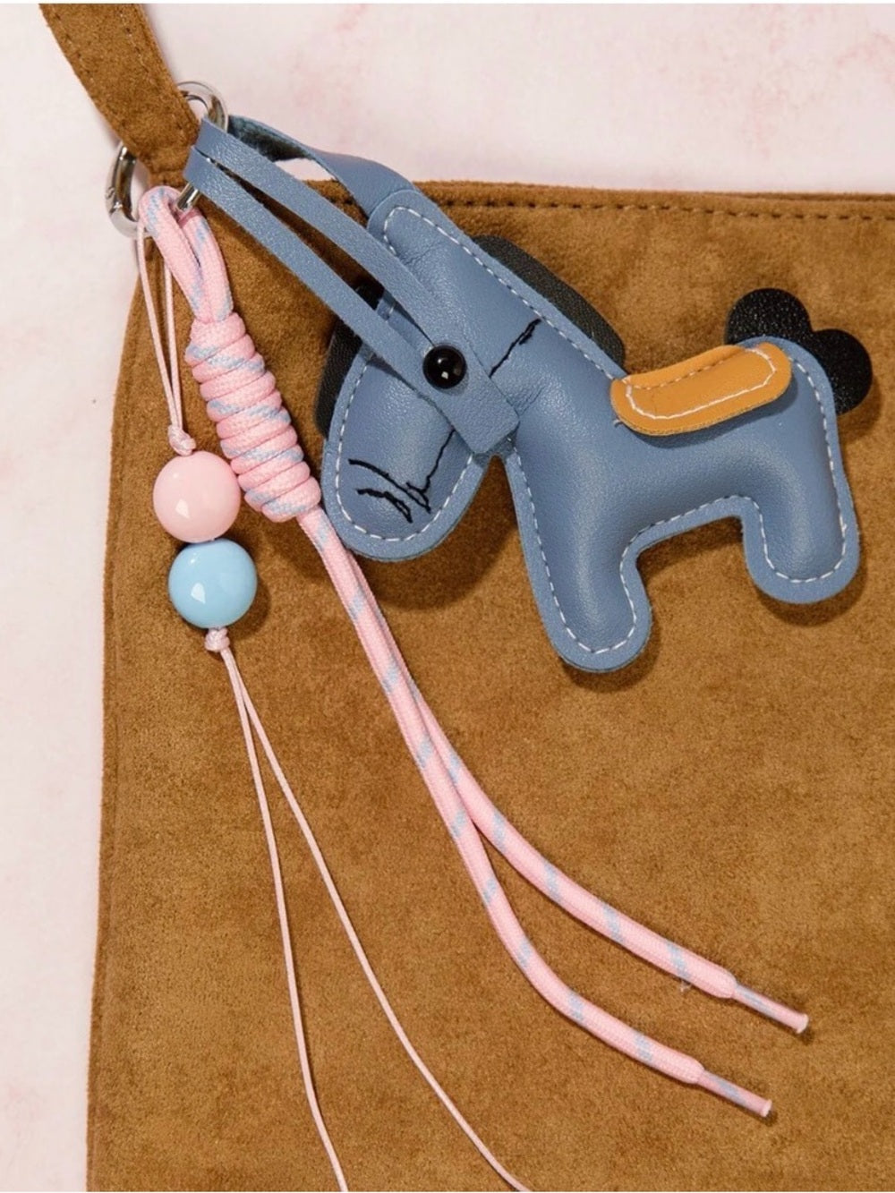 Dusty Blue Horse Charm Keychain or Bag Charm