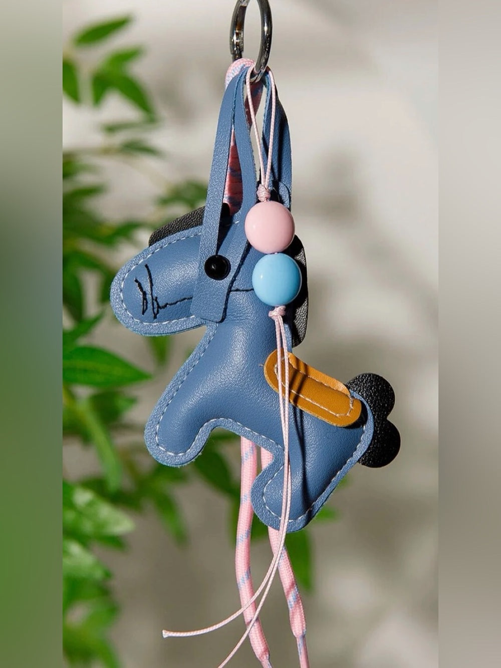 Dusty Blue Horse Charm Keychain or Bag Charm