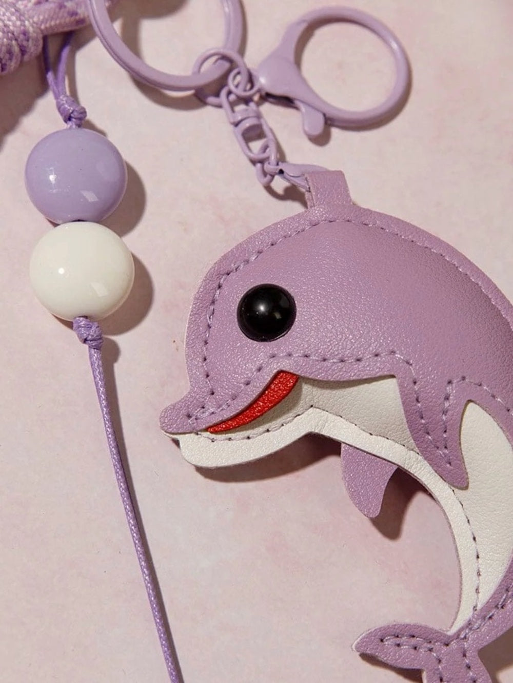 Lilac Dolphin Keychain Bag Charm