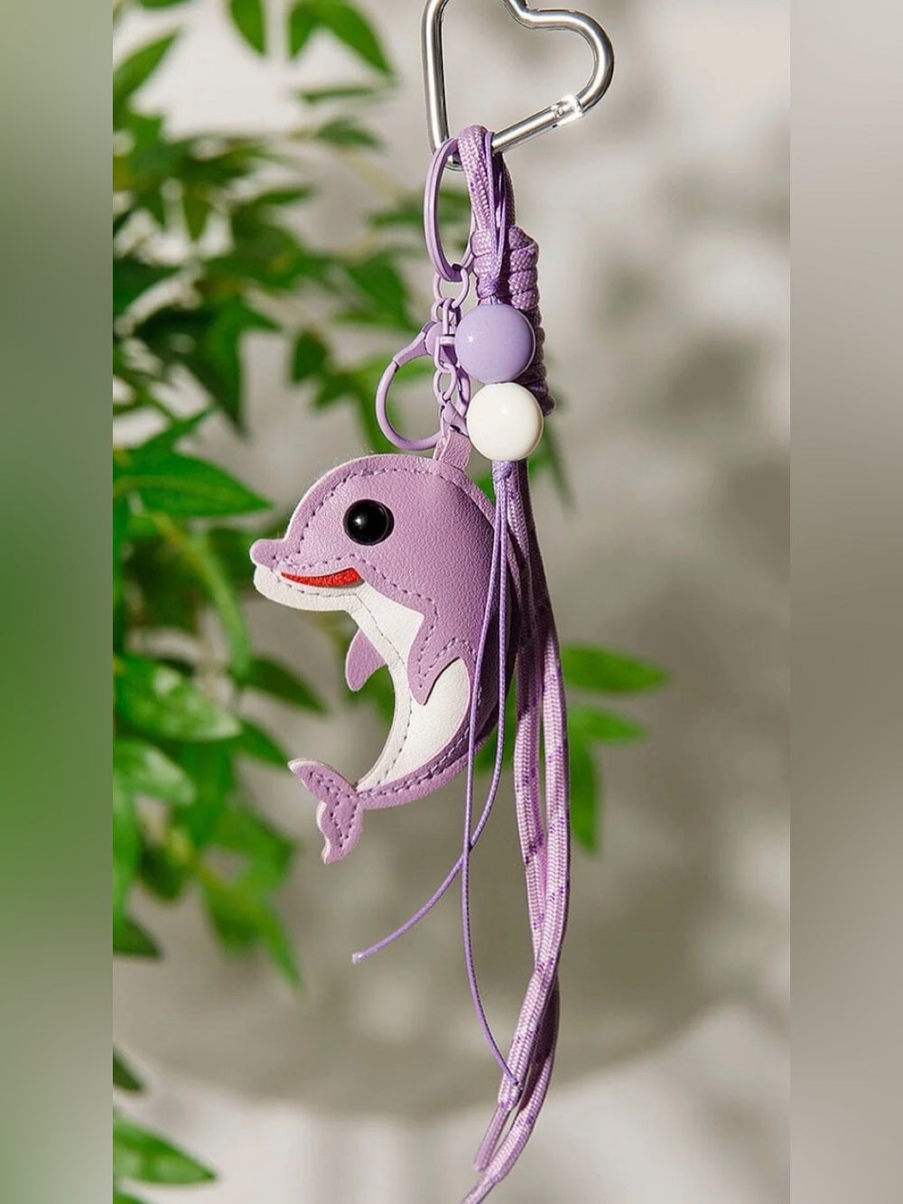 Lilac Dolphin Keychain Bag Charm