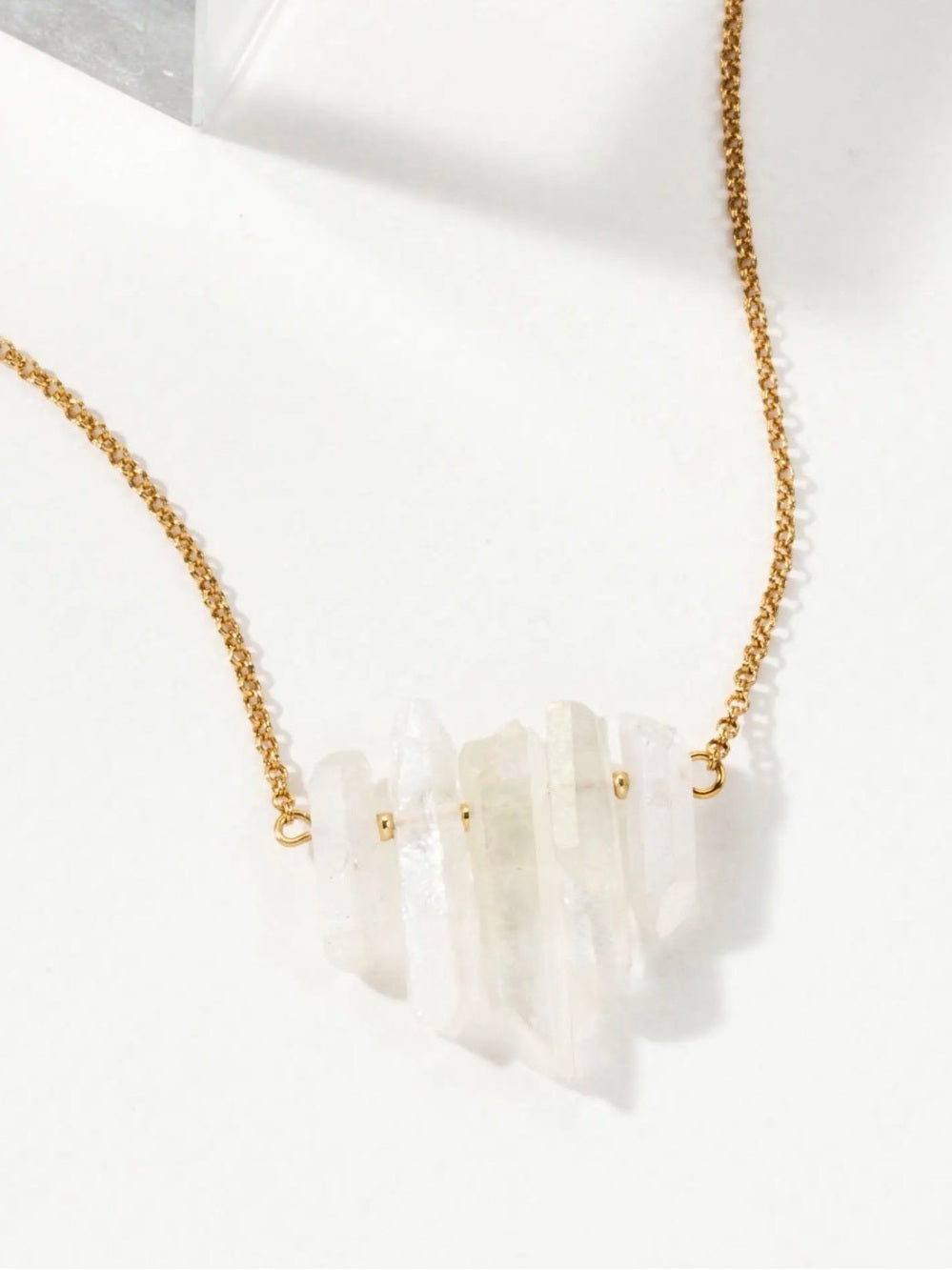 A710. Luna Norte Rainy Day Necklace - Mystic Clear Ab Quartz