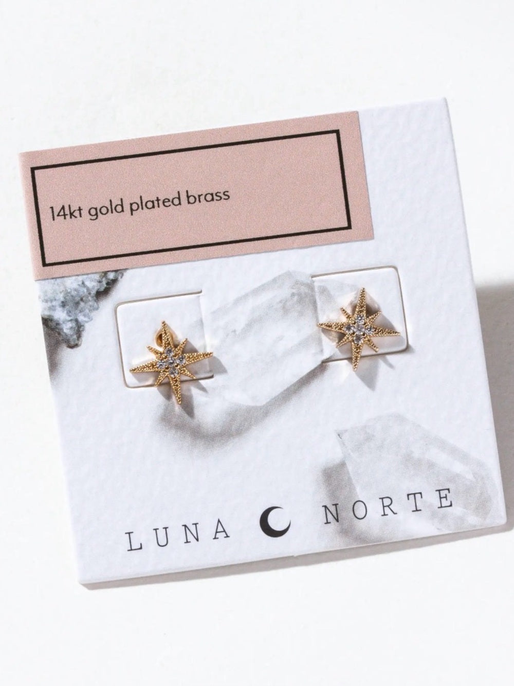 A715. Luna Norte Astral Twinkle Cz Post Earring
