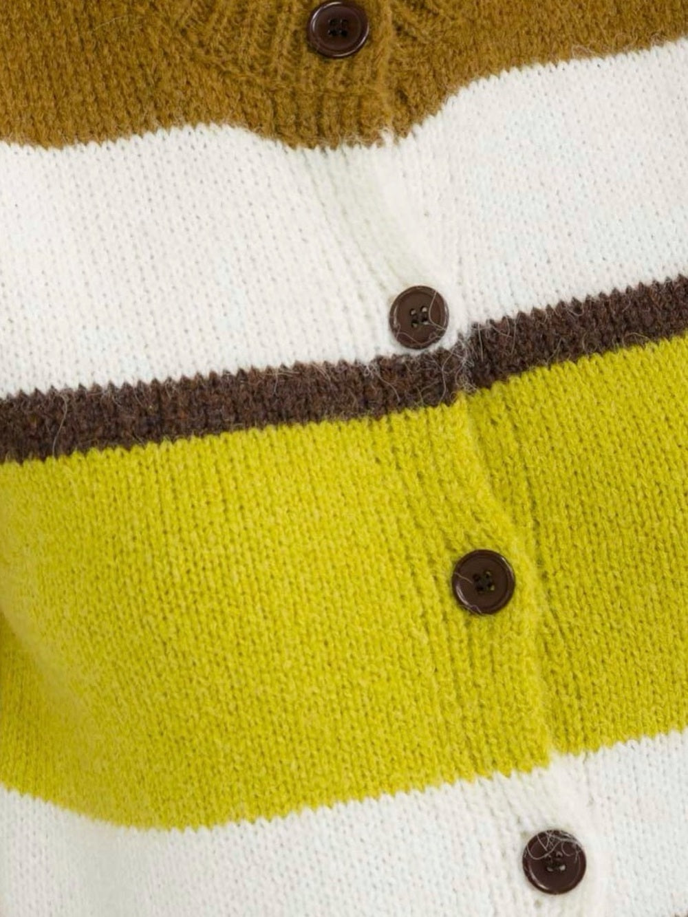 A518 Striped Button-Front Knit Vest in Multi Green
