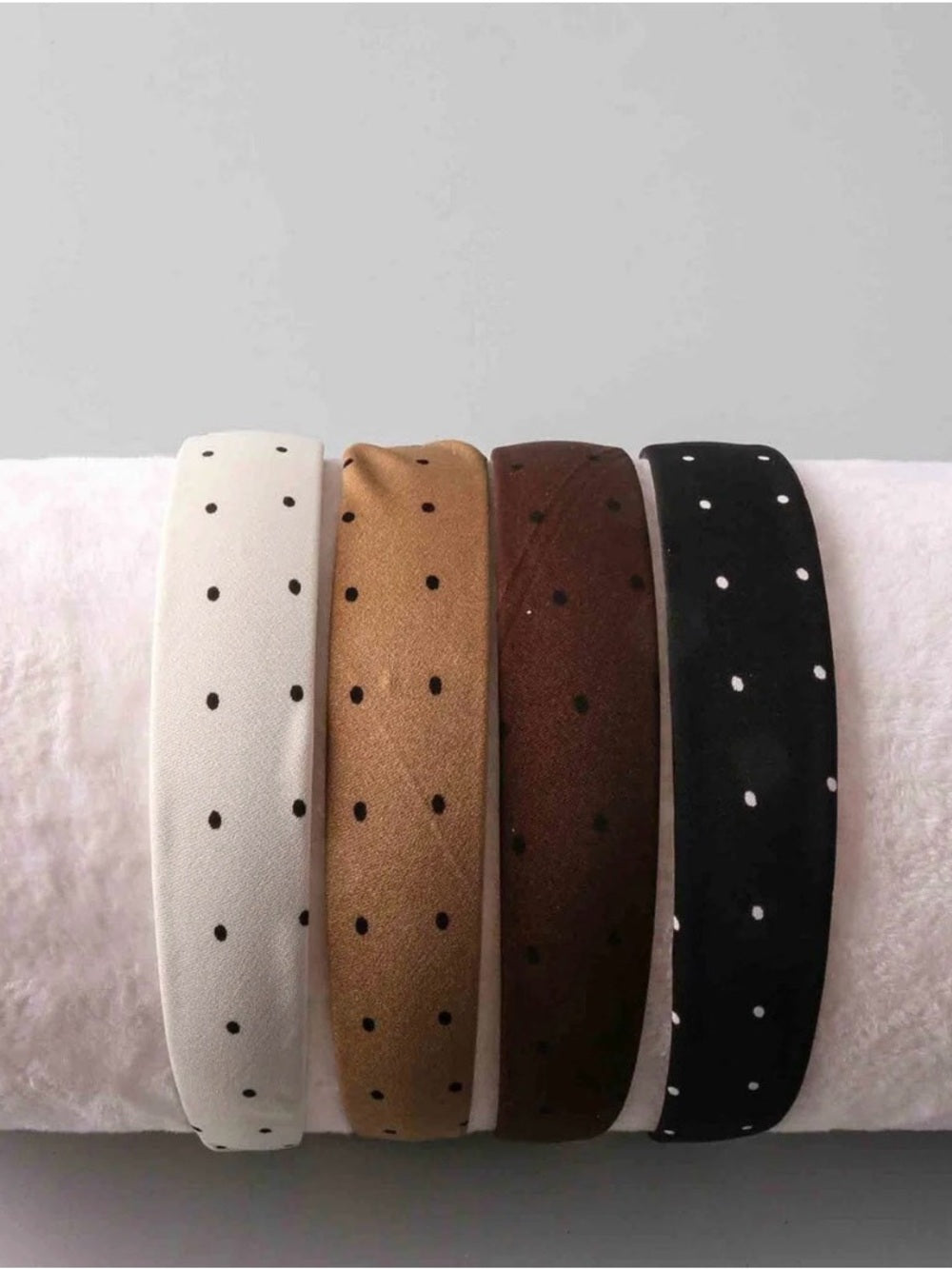 A541. Polka Dot Wide Fabric Headband - Multiple Colors