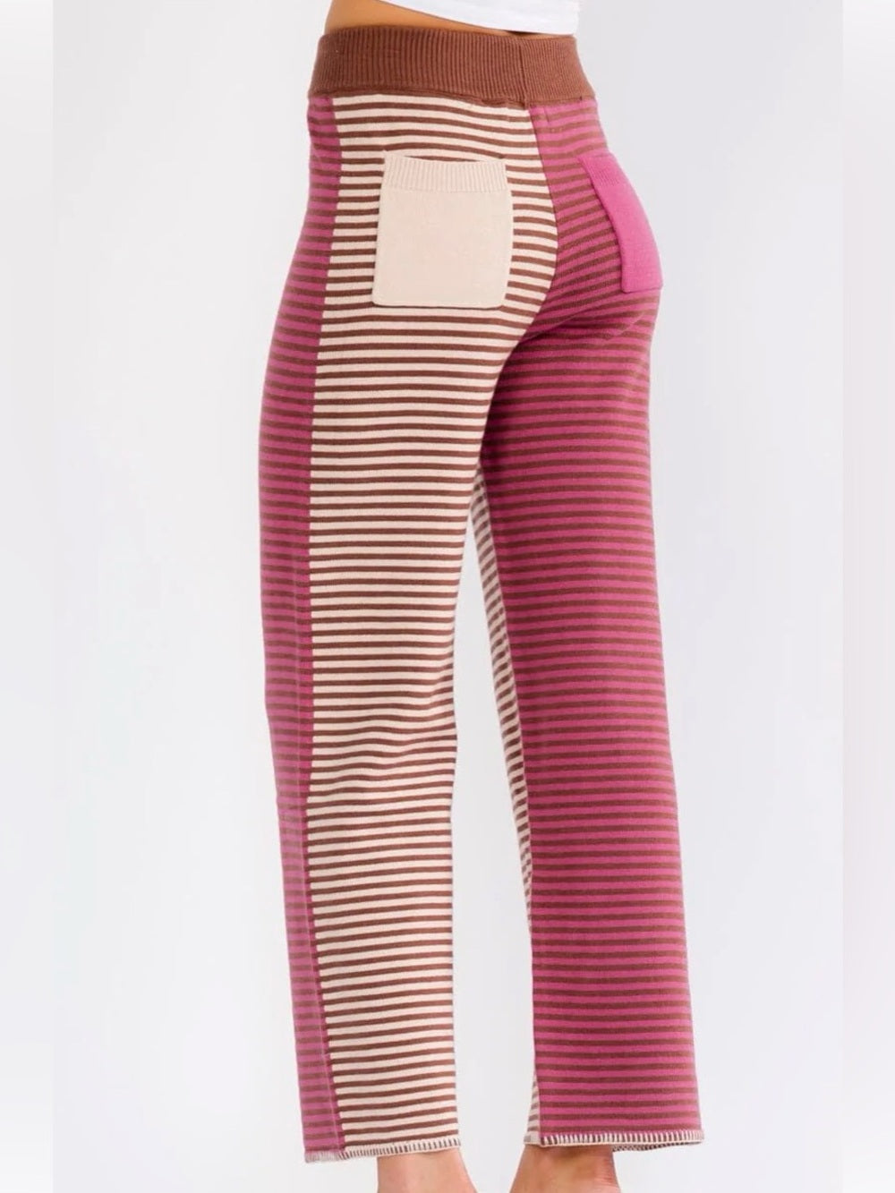 A547 Two-Tone Striped Lounge Pants
