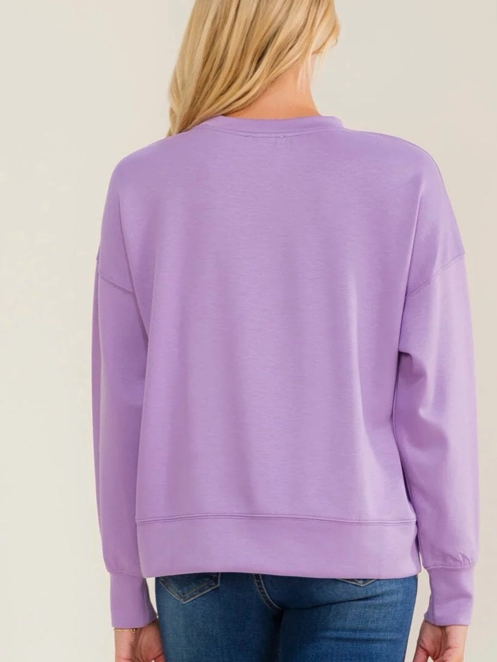 A561. London 1983 Lavender Graphic Sweatshirt - Women