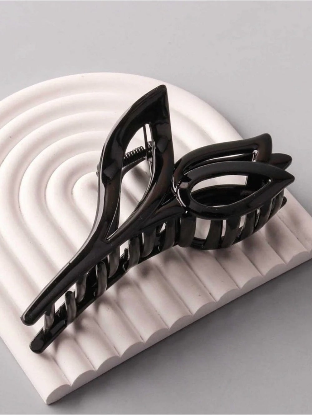 Stylish Tulip Hair Clip - Black, Brown Tortoise or Light Tortoise