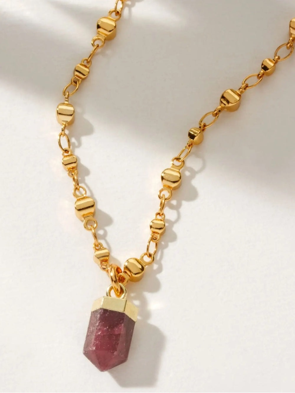 Luna Norte Straight To the Point Necklace - Ruby