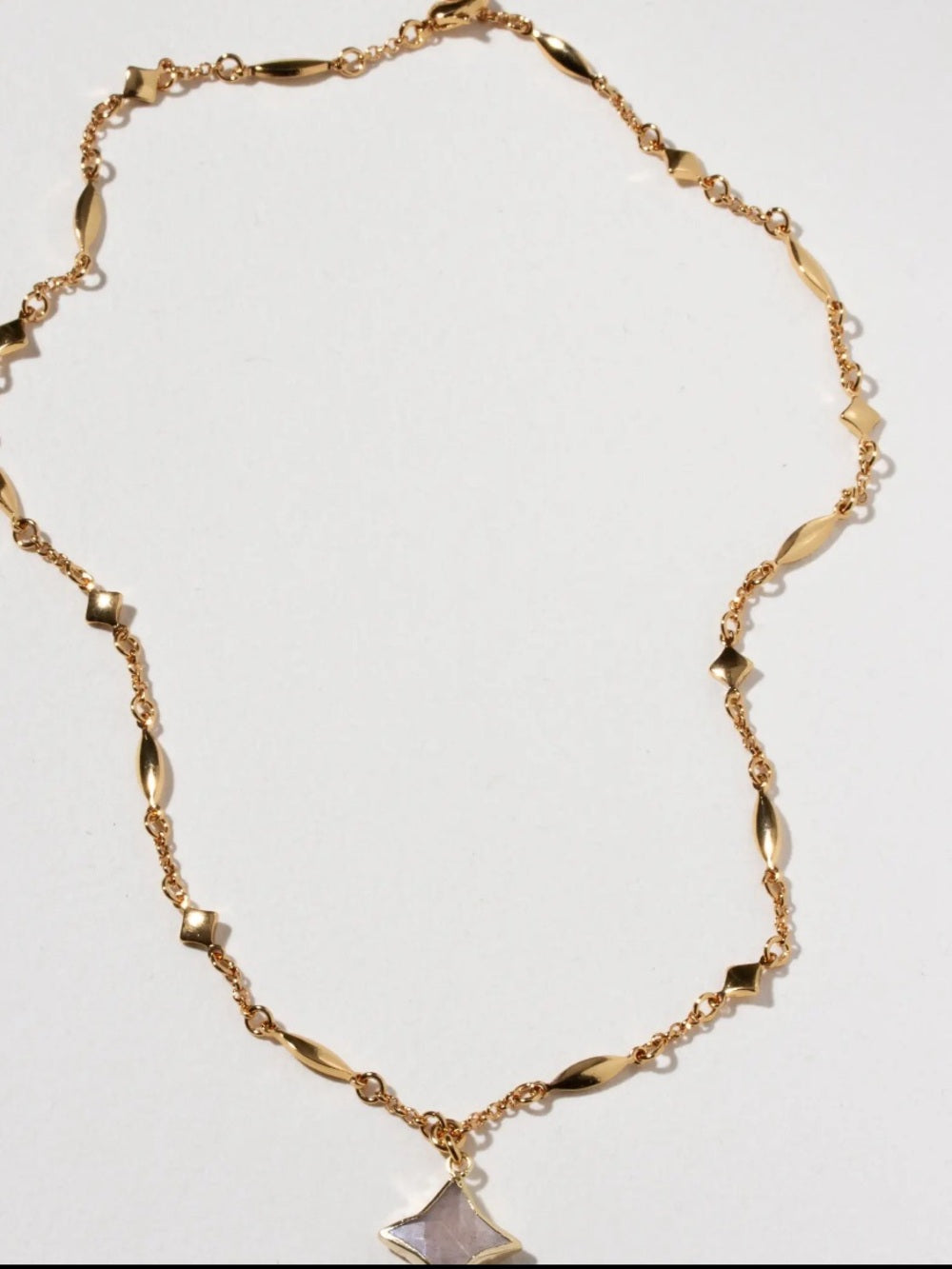 Luna Norte Gold-Plated Necklace with Coffee Moonstone Star Pendant